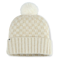 MLB Texas Rangers Fanatics Women's Matchstick Cuffed Knit Hat with Pom- Natural