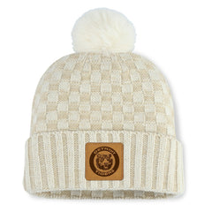 MLB Detroit Tigers Fanatics Women's Matchstick Cuffed Knit Hat with Pom- Natural