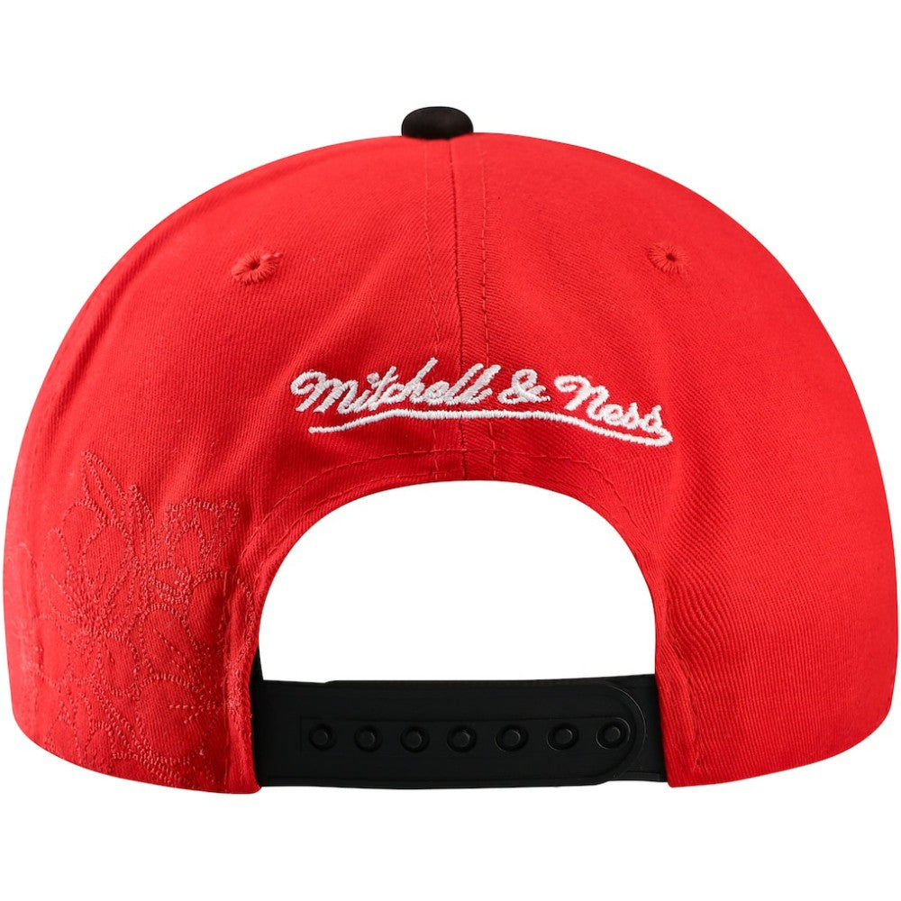 NHL Red/Black Detroit Red Wings Mitchell & Ness May Flowers Pro Crown Adjustable Hat