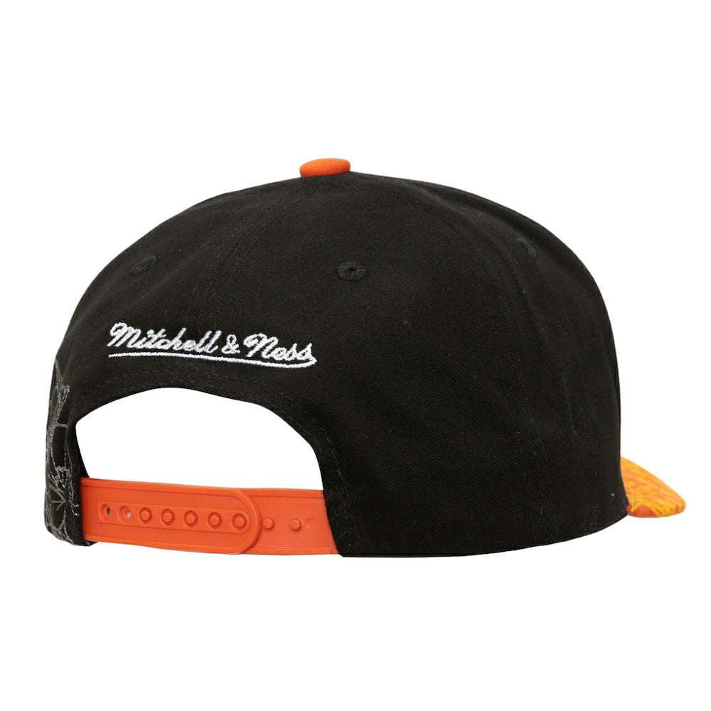 NHL Black/Orange Philadelphia Flyers Mitchell & Ness May Flowers Pro Crown Adjustable Hat
