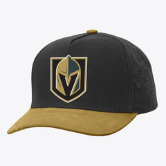 NHL Black/Gold Vegas Golden Knights Mitchell & Ness May Flowers Pro Crown Adjustable Hat