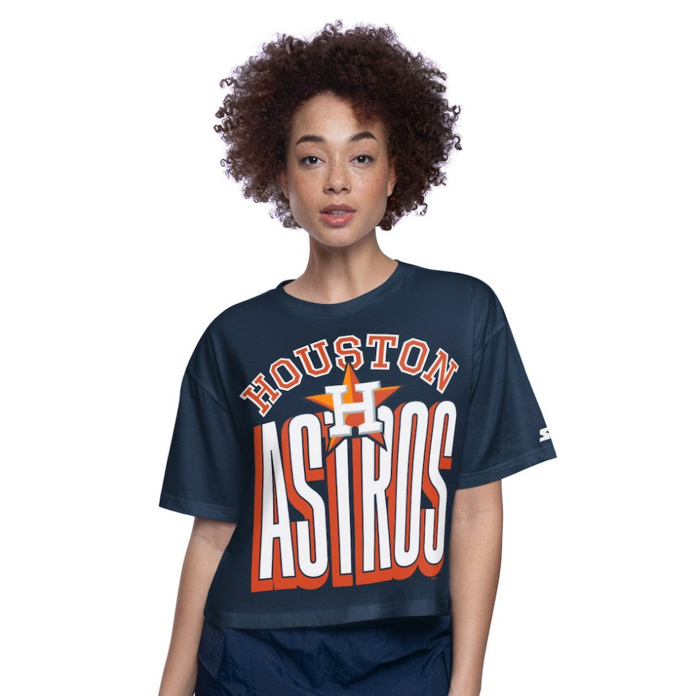 MLB Houston Astros Starter Women's Play the Ball Boxy Cropped T-Shirt