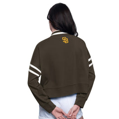 MLB San Diego Padres Starter Women's Power Play Cropped Pullover Sweatshirt