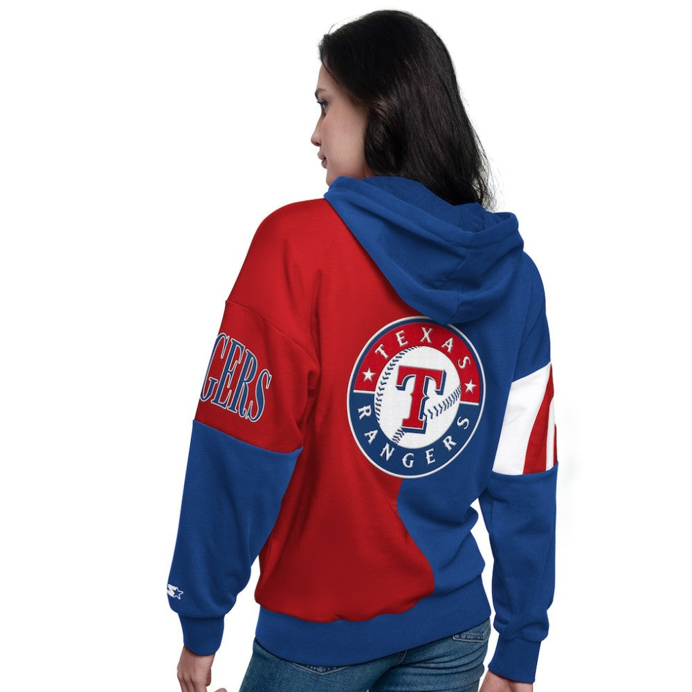 MLB Texas Rangers Starter Women's Curve Ball Full Zip Hoodie Sweatshirt