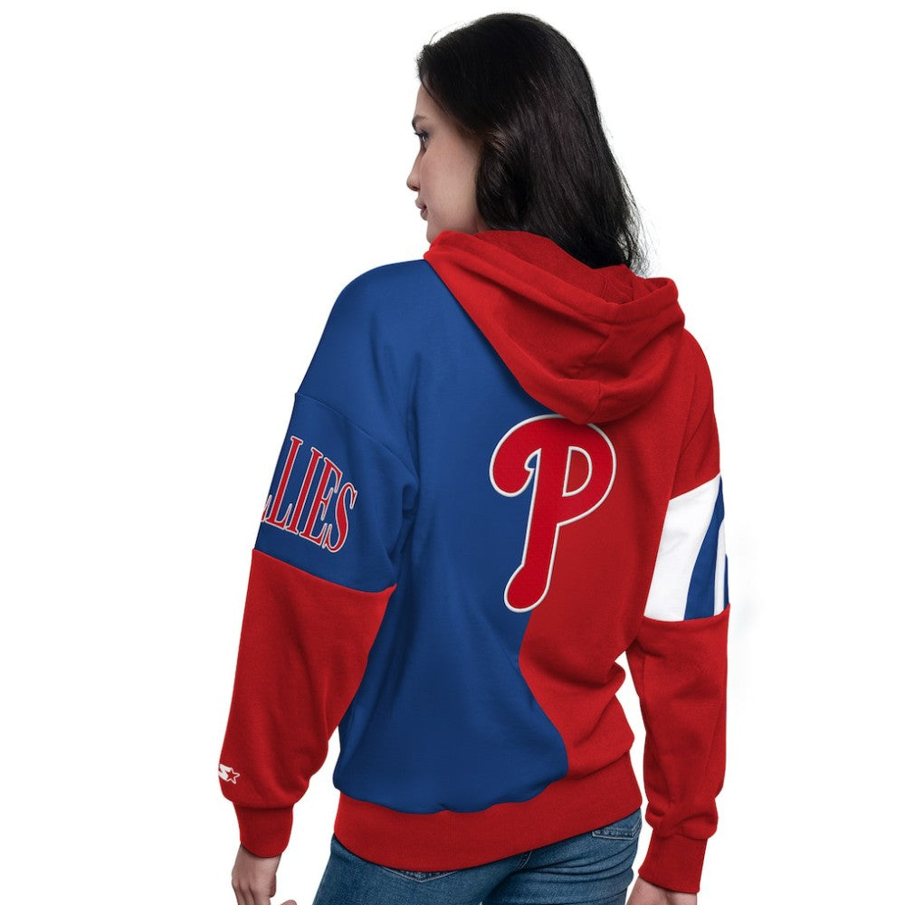 MLB Philadelphia Phillies Starter Women's Curve Ball Full Zip Hoodie Sweatshirt