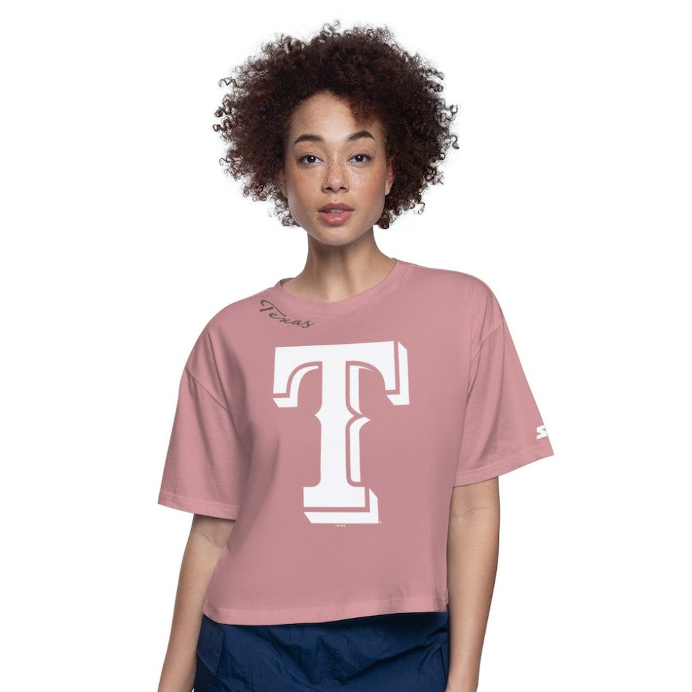 MLB Texas Rangers Starter Women's Play the Ball Boxy Cropped T-Shirt