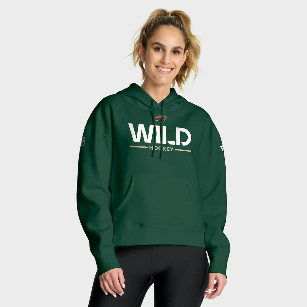 NHL Green Minnesota Wild Fanatics Women's Authentic Pro Primary Pullover Hoodie