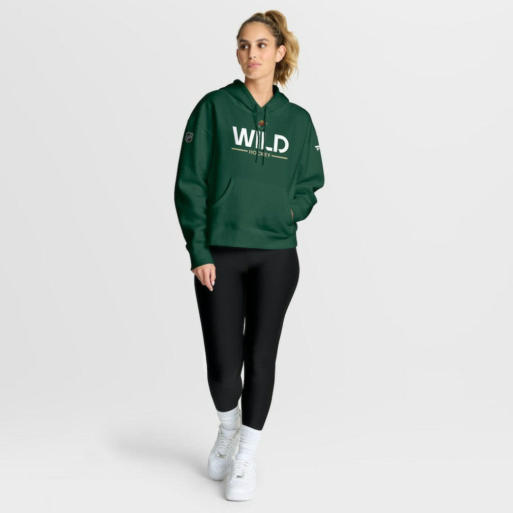 NHL Green Minnesota Wild Fanatics Women's Authentic Pro Primary Pullover Hoodie