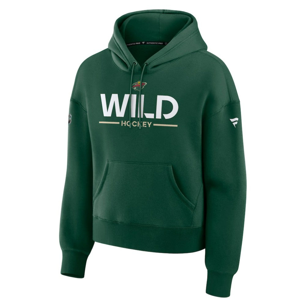 NHL Green Minnesota Wild Fanatics Women's Authentic Pro Primary Pullover Hoodie