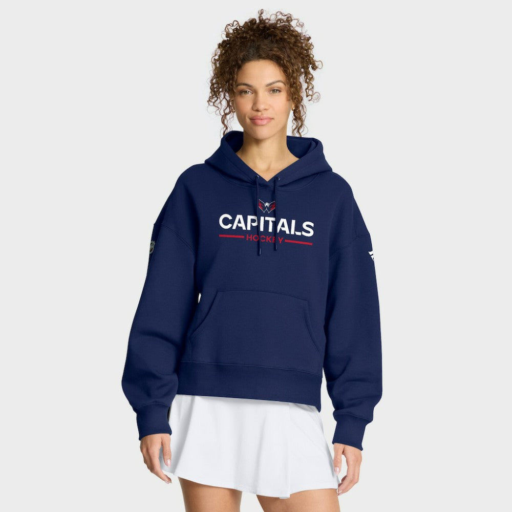 NHL Navy Washington Capitals Fanatics Women's Authentic Pro Primary Pullover Hoodie