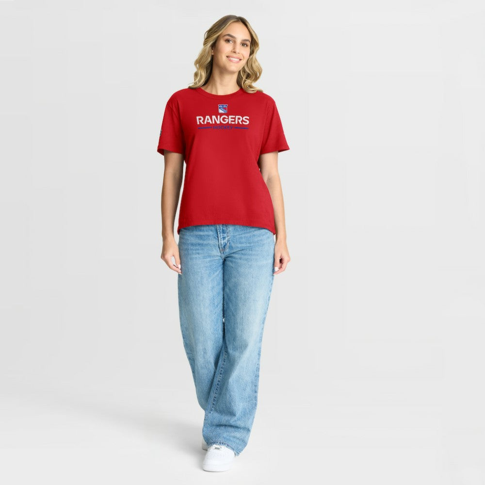 NHL Red New York Rangers Fanatics Women's Authentic Pro Primary T-Shirt