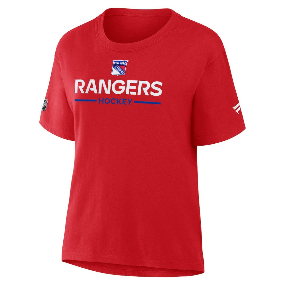 NHL Red New York Rangers Fanatics Women's Authentic Pro Primary T-Shirt