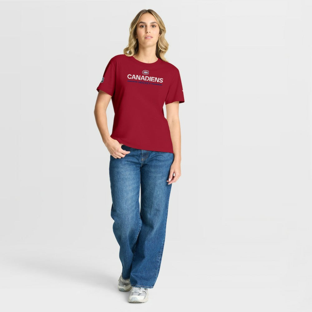 NHL Red Montreal Canadiens Fanatics Women's Authentic Pro Primary T-Shirt