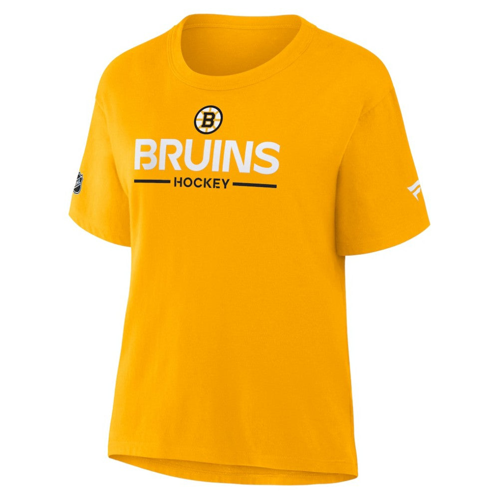 NHL Gold Boston Bruins Fanatics Women's Authentic Pro Primary T-Shirt