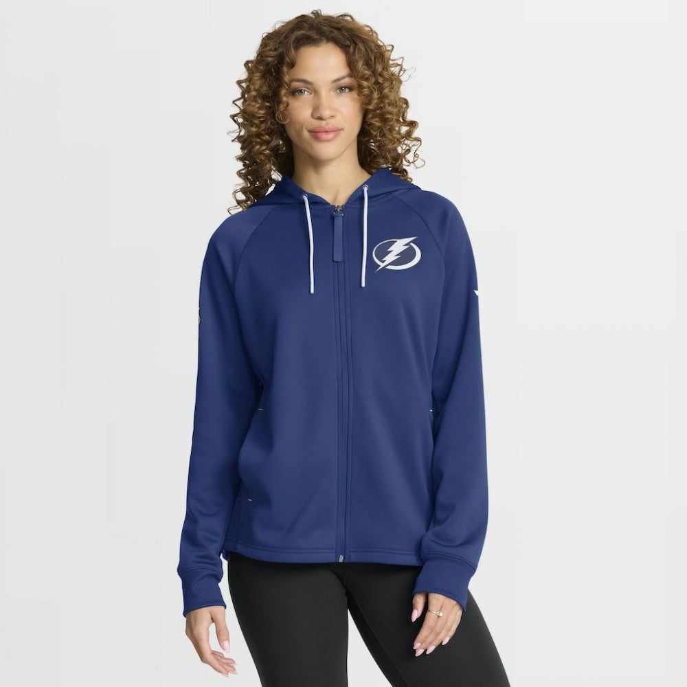 NHL Blue Tampa Bay Lightning Fanatics Women's Authentic Pro Rink Raglan Full-Zip Hoodie