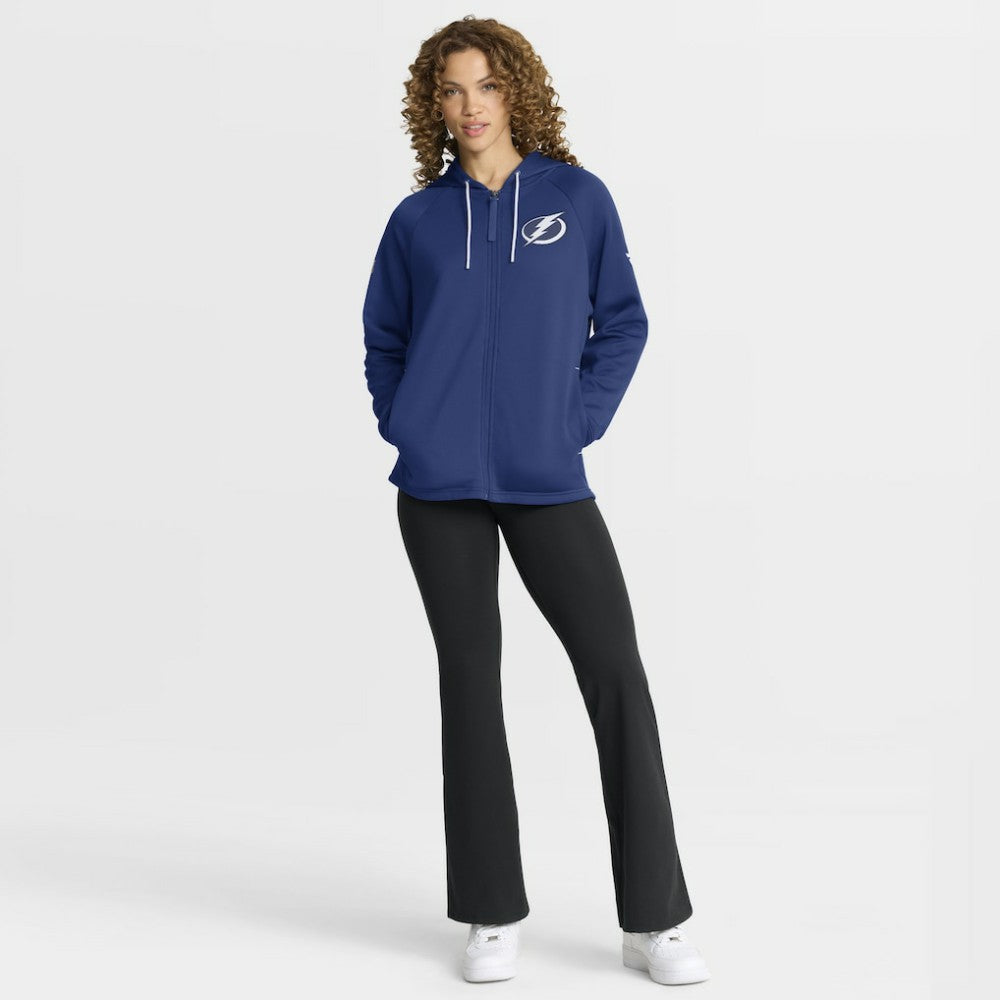 NHL Blue Tampa Bay Lightning Fanatics Women's Authentic Pro Rink Raglan Full-Zip Hoodie
