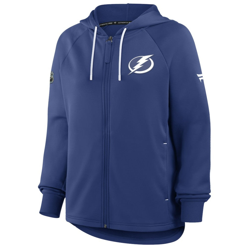 NHL Blue Tampa Bay Lightning Fanatics Women's Authentic Pro Rink Raglan Full-Zip Hoodie