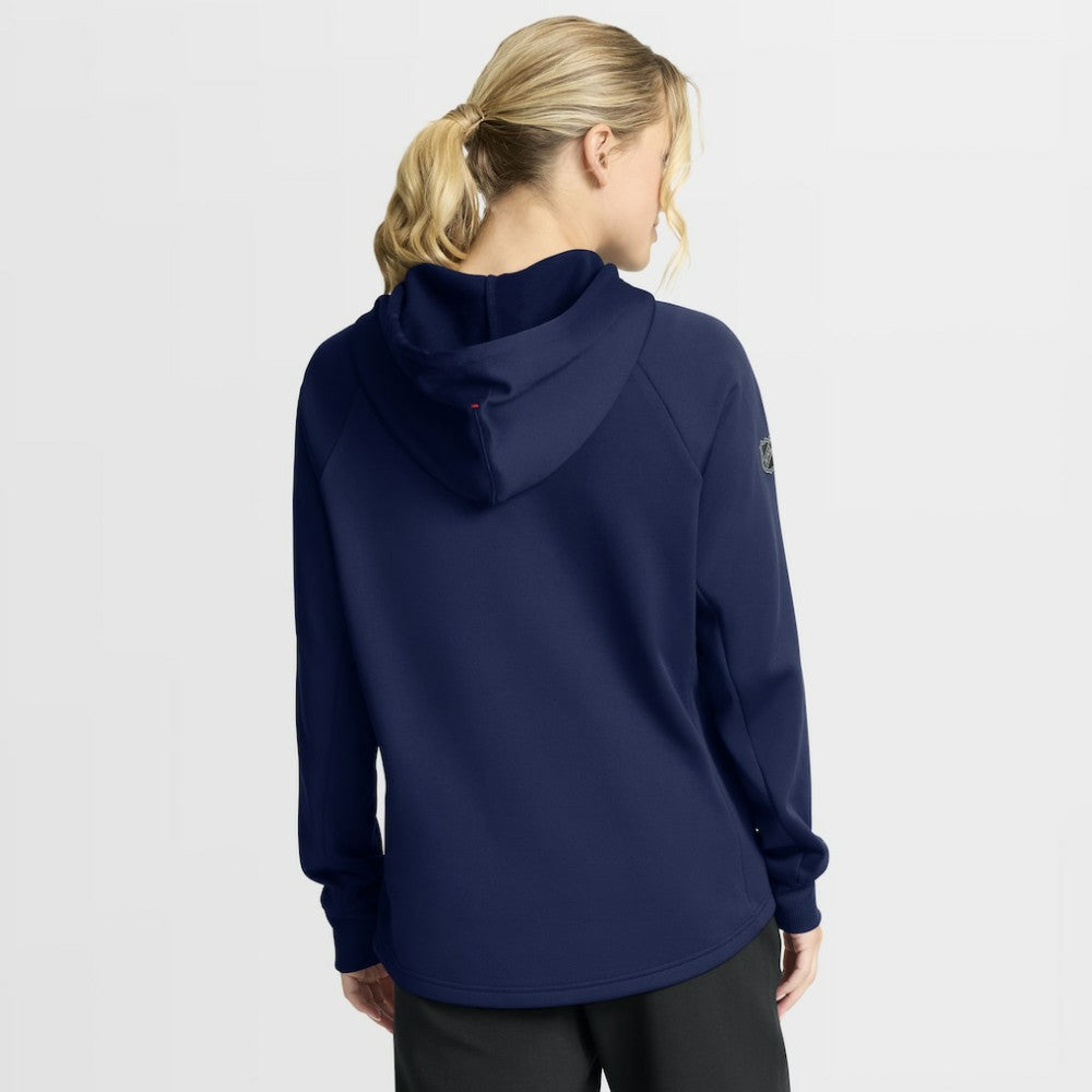 NHL Navy New York Rangers Fanatics Women's Authentic Pro Rink Raglan Full-Zip Hoodie