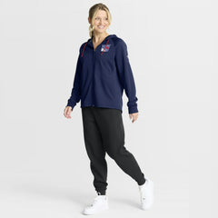 NHL Navy New York Rangers Fanatics Women's Authentic Pro Rink Raglan Full-Zip Hoodie