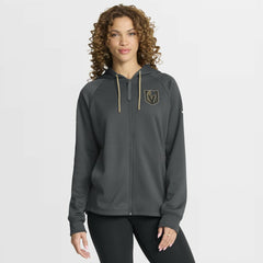 NHL Black Vegas Golden Knights Fanatics Women's Authentic Pro Rink Raglan Full-Zip Hoodie