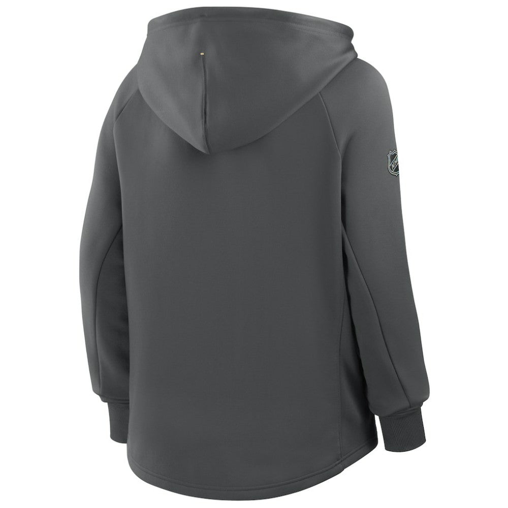 NHL Black Vegas Golden Knights Fanatics Women's Authentic Pro Rink Raglan Full-Zip Hoodie