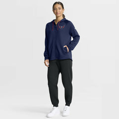NHL Navy Washington Capitals Fanatics Women's Authentic Pro Rink Raglan Full-Zip Hoodie