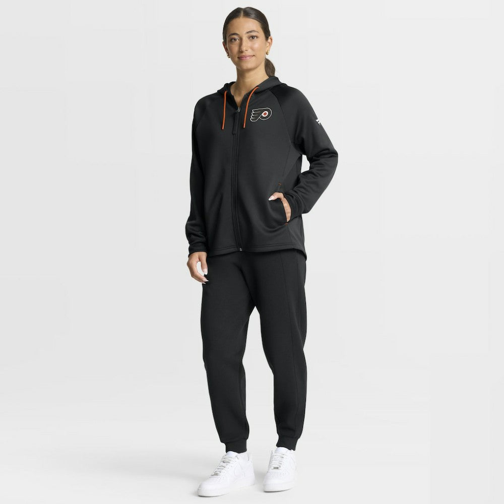NHL Black Philadelphia Flyers Fanatics Women's Authentic Pro Rink Raglan Full-Zip Hoodie