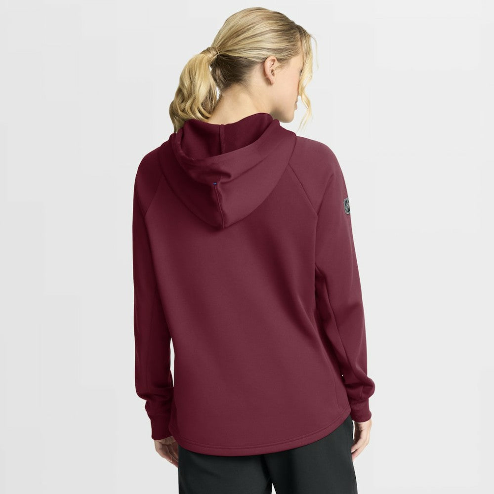 NHL Burgundy Colorado Avalanche Fanatics Women's Authentic Pro Rink Raglan Full-Zip Hoodie