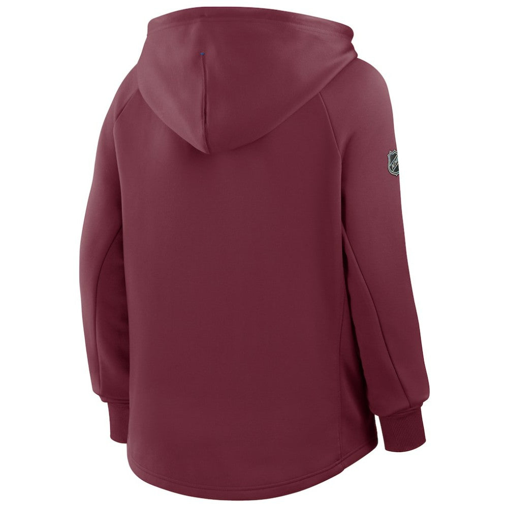 NHL Burgundy Colorado Avalanche Fanatics Women's Authentic Pro Rink Raglan Full-Zip Hoodie