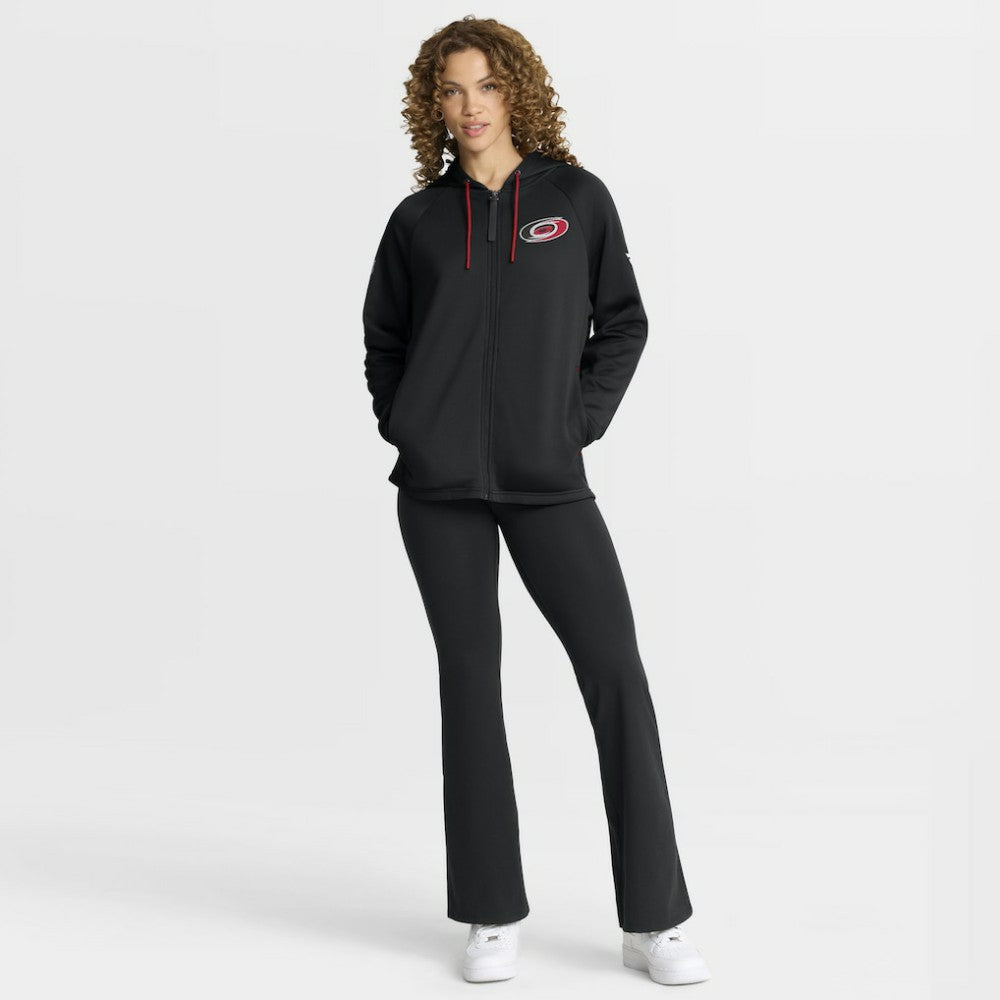 NHL Black Carolina Hurricanes Fanatics Women's Authentic Pro Rink Raglan Full-Zip Hoodie