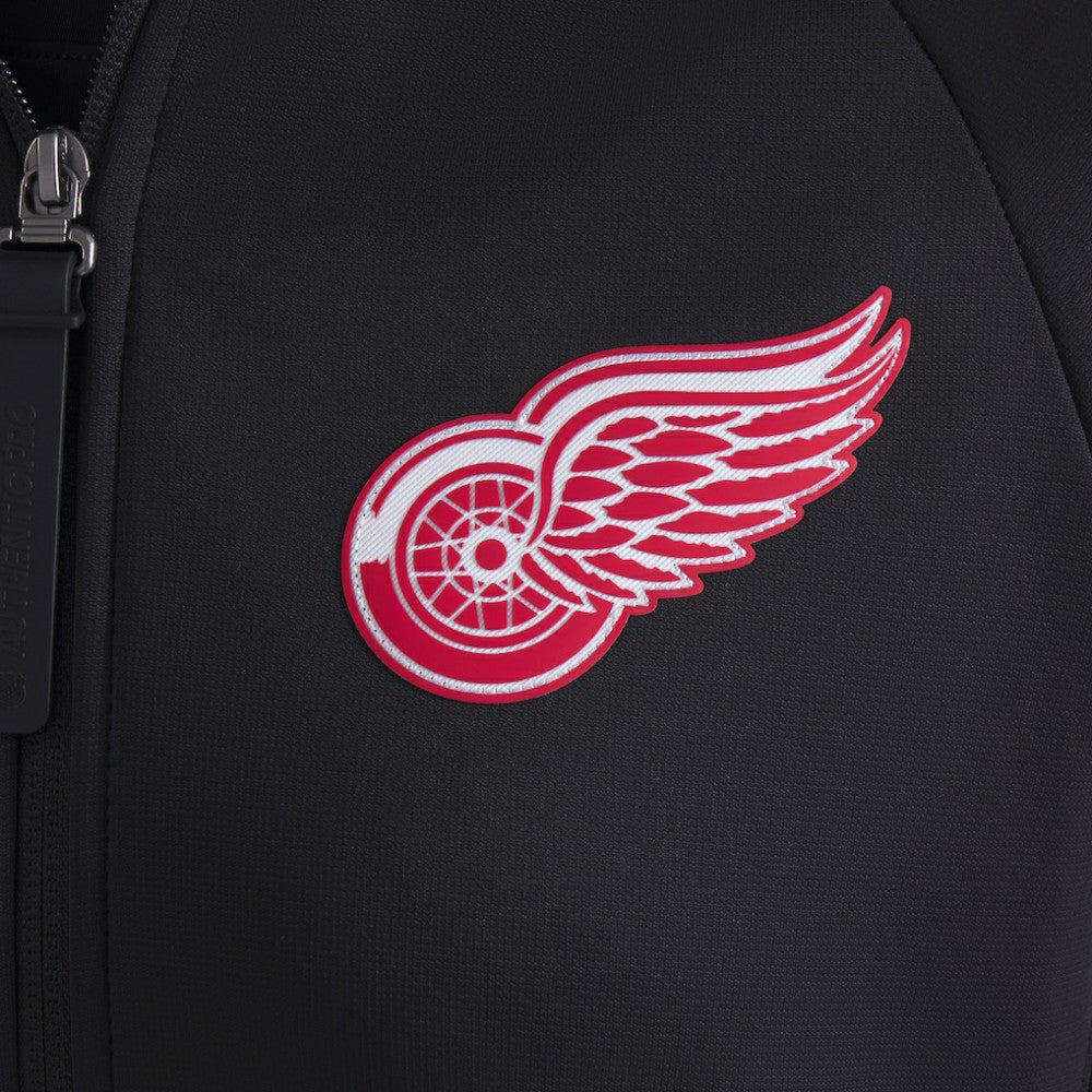 NHL Black Detroit Red Wings Fanatics Women's Authentic Pro Rink Raglan Full-Zip Hoodie