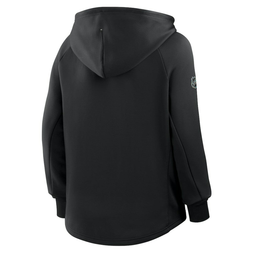 NHL Black Los Angeles Kings Fanatics Women's Authentic Pro Rink Raglan Full-Zip Hoodie
