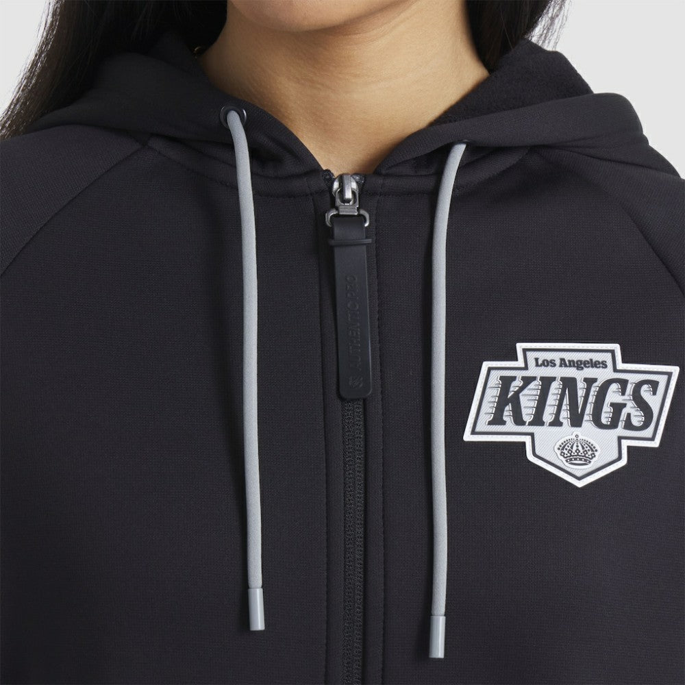 NHL Black Los Angeles Kings Fanatics Women's Authentic Pro Rink Raglan Full-Zip Hoodie