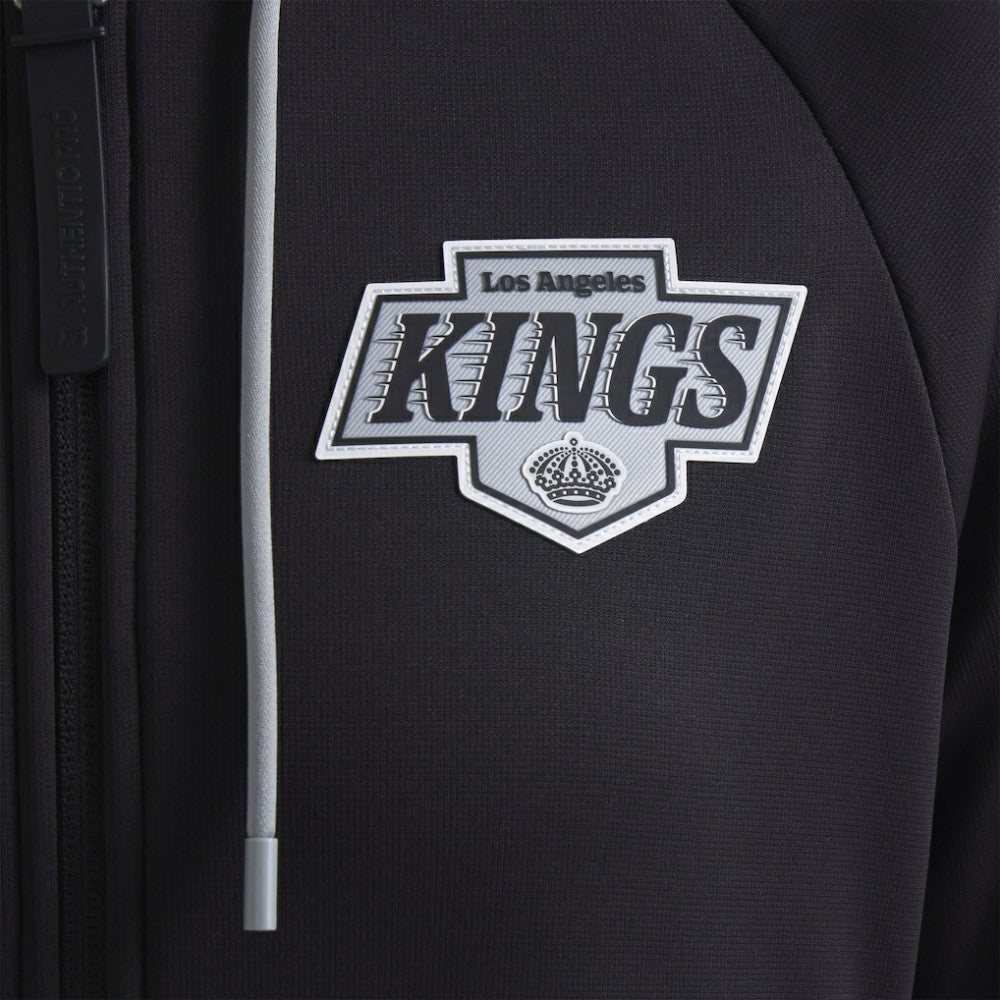 NHL Black Los Angeles Kings Fanatics Women's Authentic Pro Rink Raglan Full-Zip Hoodie