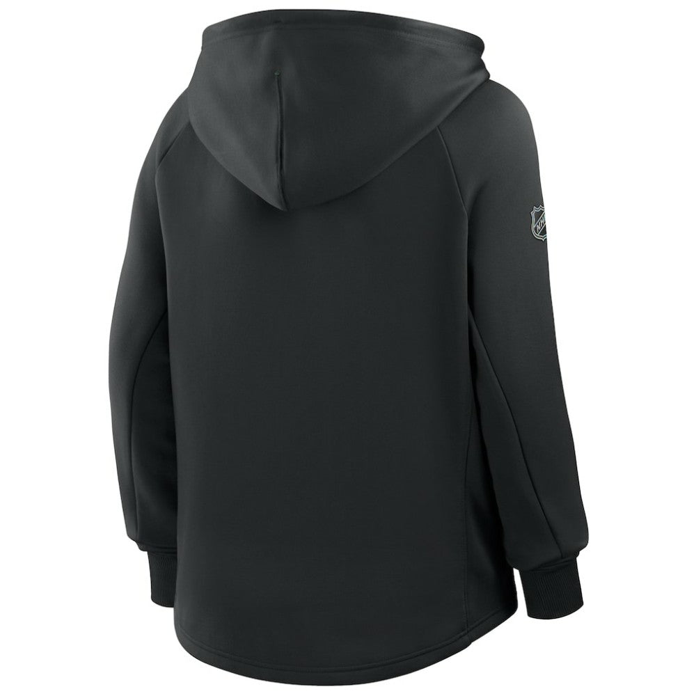 NHL Black Minnesota Wild Fanatics Women's Authentic Pro Rink Raglan Full-Zip Hoodie