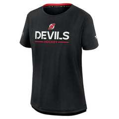 NHL Black New Jersey Devils Fanatics Women's Authentic Pro Rink Tech T-Shirt