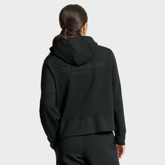 NHL Black Los Angeles Kings Fanatics Women's Authentic Pro Road Tri-Blend Quarter-Zip Hoodie