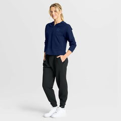 NHL Navy Toronto Maple Leafs Fanatics Women's Authentic Pro Road Tri-Blend Quarter-Zip Hoodie