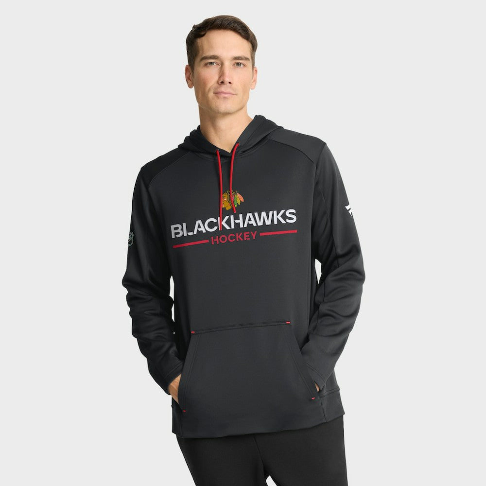 NHL Black Chicago Blackhawks Fanatics Authentic Pro Rink Hoodie