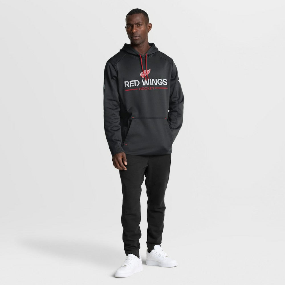 NHL Black Detroit Red Wings Fanatics Authentic Pro Rink Hoodie