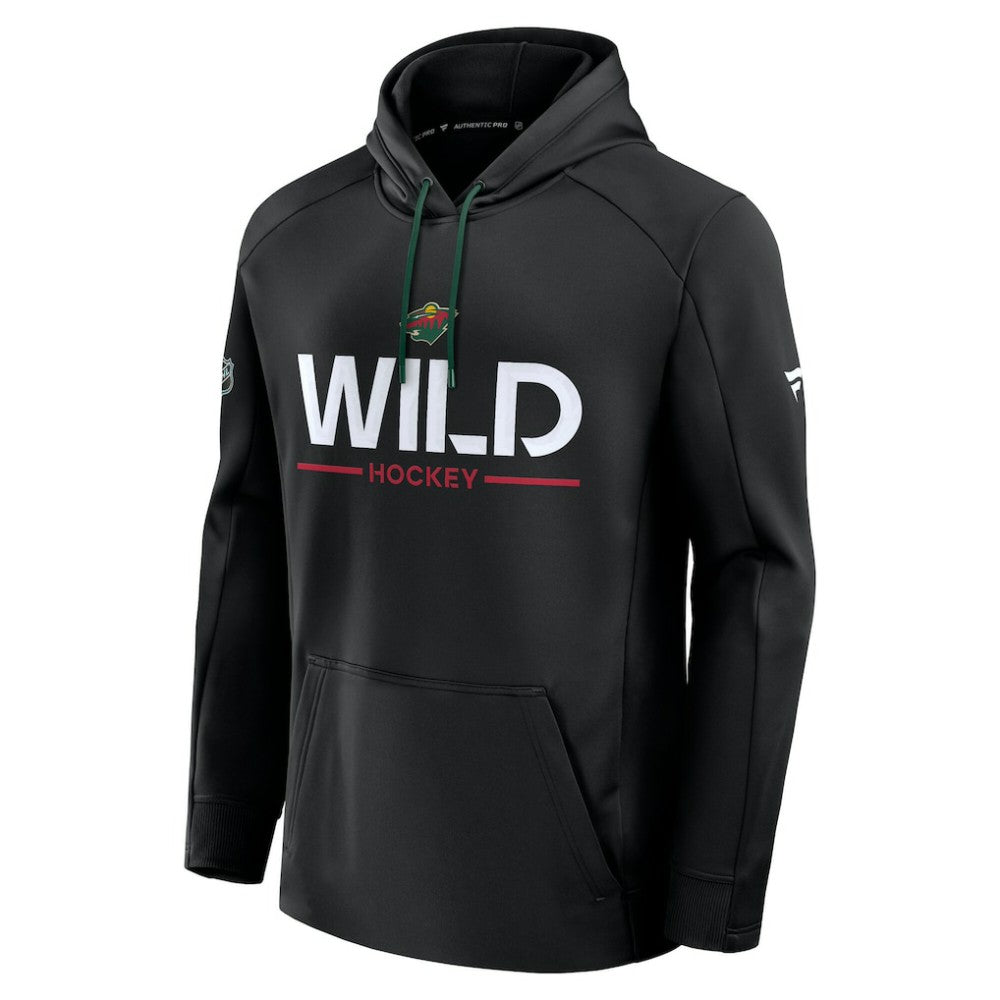 NHL Black Minnesota Wild Fanatics Authentic Pro Rink Hoodie