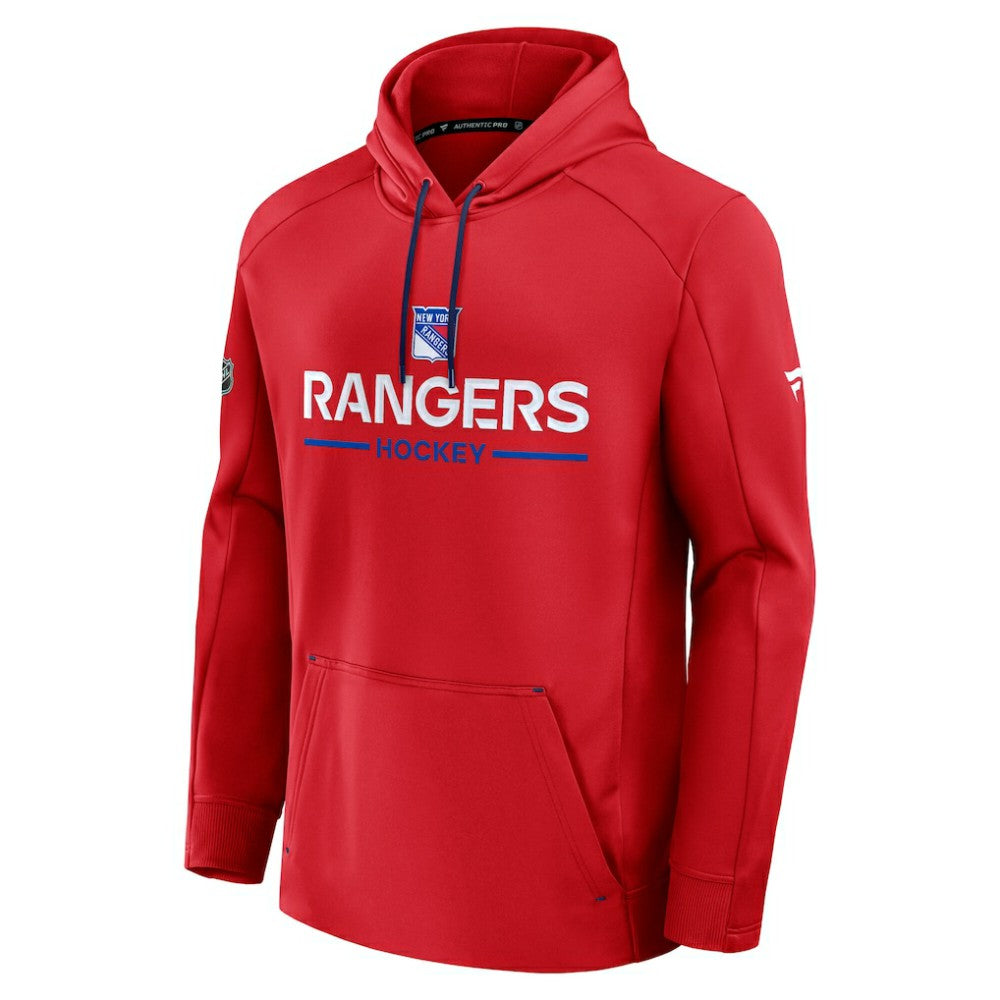 NHL Red New York Rangers Fanatics Authentic Pro Rink Hoodie