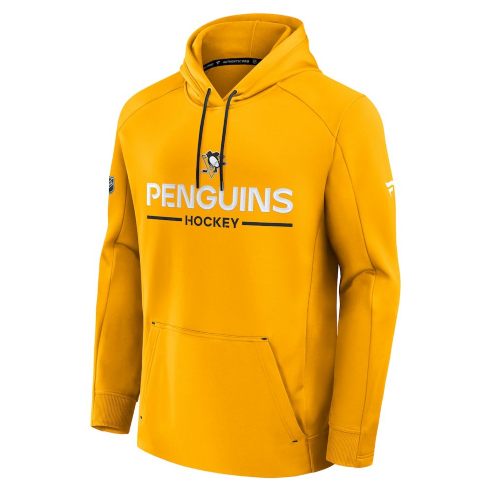 NHL Gold Pittsburgh Penguins Fanatics Authentic Pro Rink Hoodie