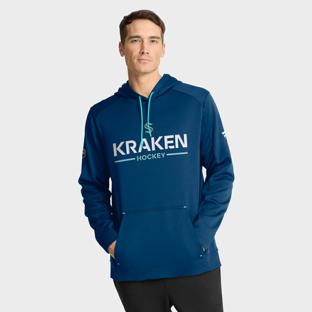 NHL Deep Sea Blue Seattle Kraken Fanatics Authentic Pro Rink Hoodie