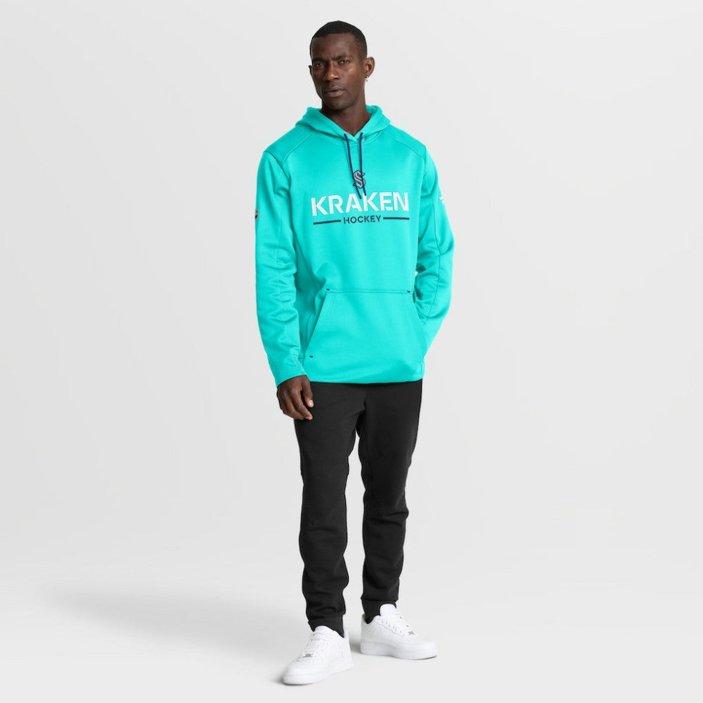 NHL Light Blue Seattle Kraken Fanatics Authentic Pro Rink Hoodie