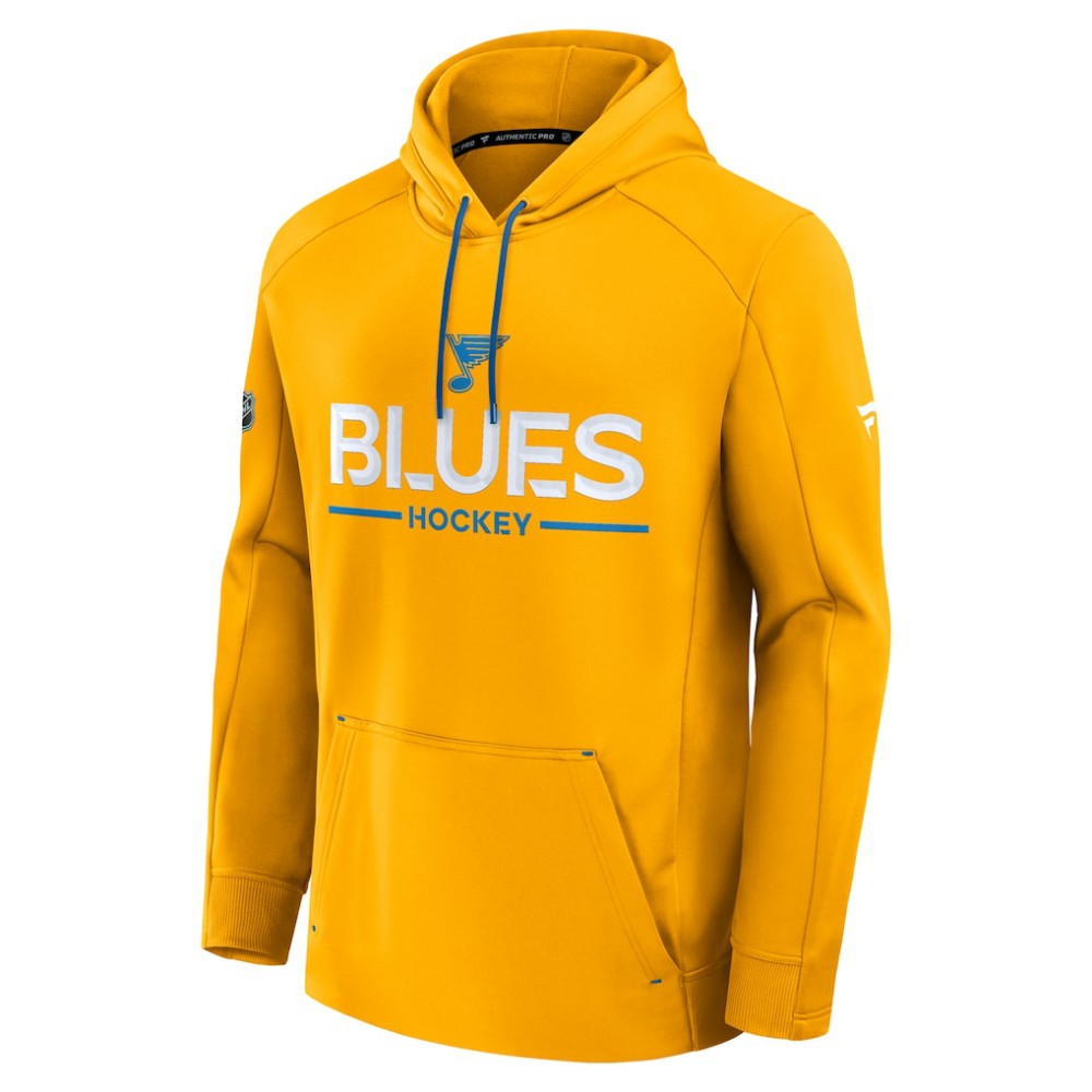 NHL Gold St. Louis Blues Fanatics Authentic Pro Rink Hoodie