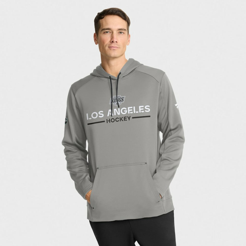 NHL Silver Los Angeles Kings Fanatics Authentic Pro Rink Hoodie