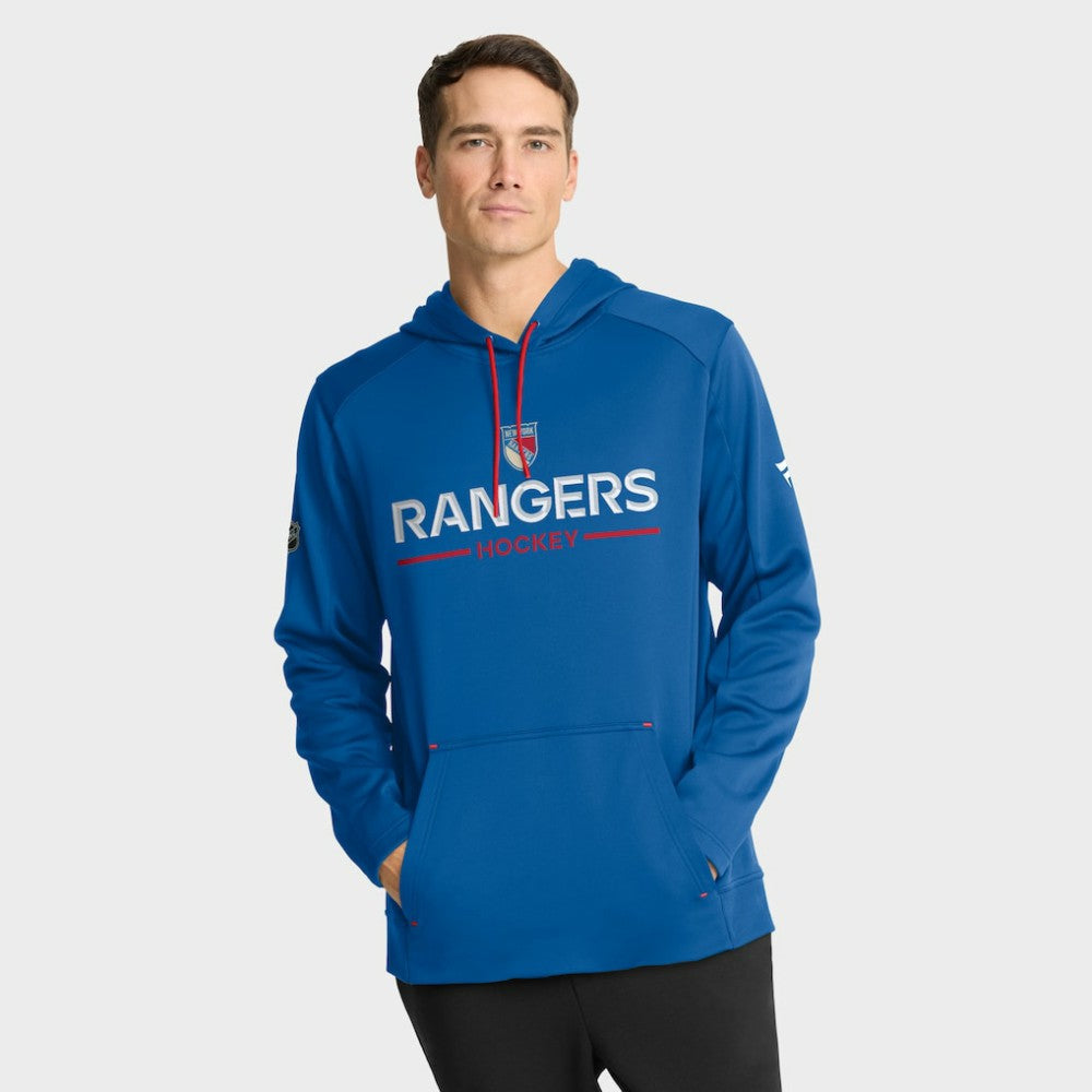 NHL Blue New York Rangers Fanatics Authentic Pro Rink Centennial Hoodie - Blue