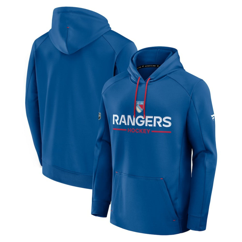 NHL Blue New York Rangers Fanatics Authentic Pro Rink Centennial Hoodie - Blue