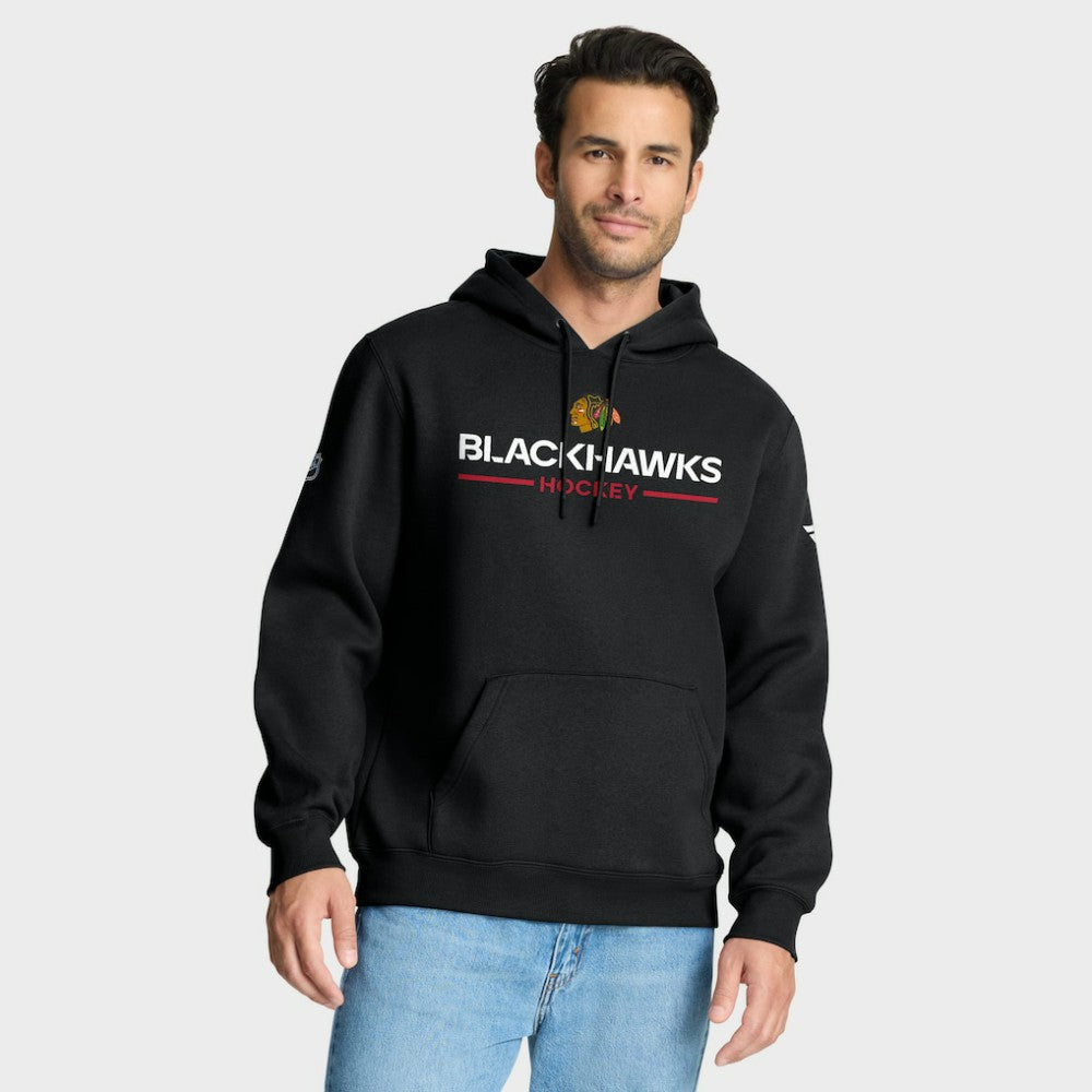 NHL Black Chicago Blackhawks Fanatics Authentic Pro Primary Hoodie
